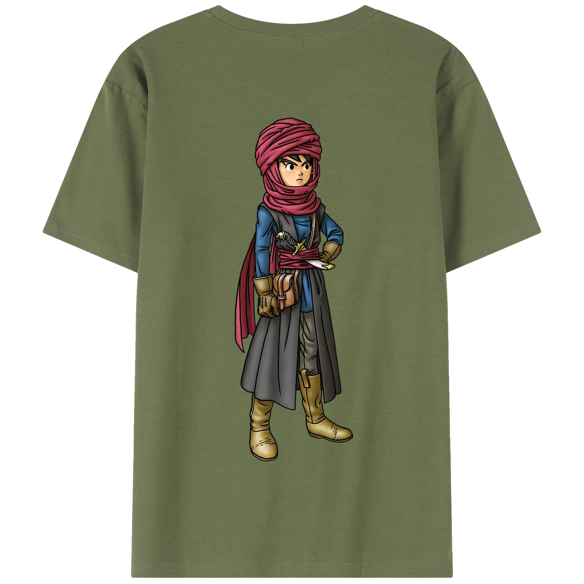 （画像用） ドラゴンクエスト Doragon Kuesuto Dragon Quest 綿100％半袖Tシャツ（背面プリント）